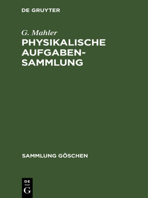 cover image of Physikalische Aufgabensammlung
